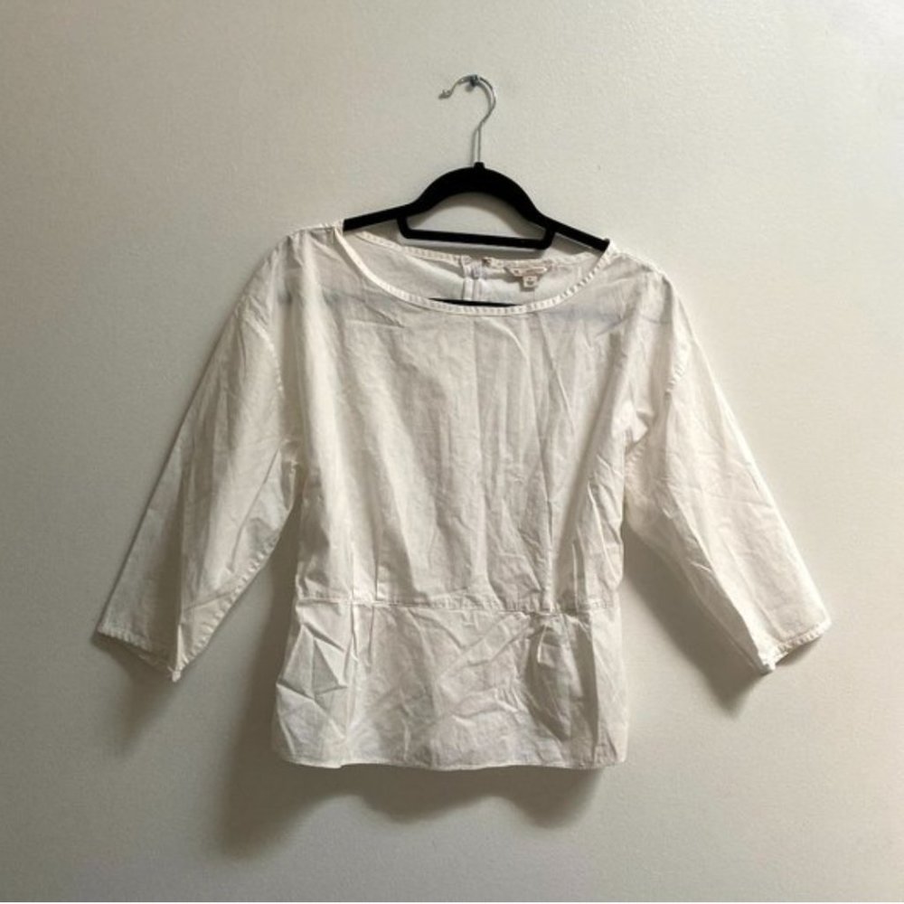 Gap Basic Cotton Peplum Blouse S